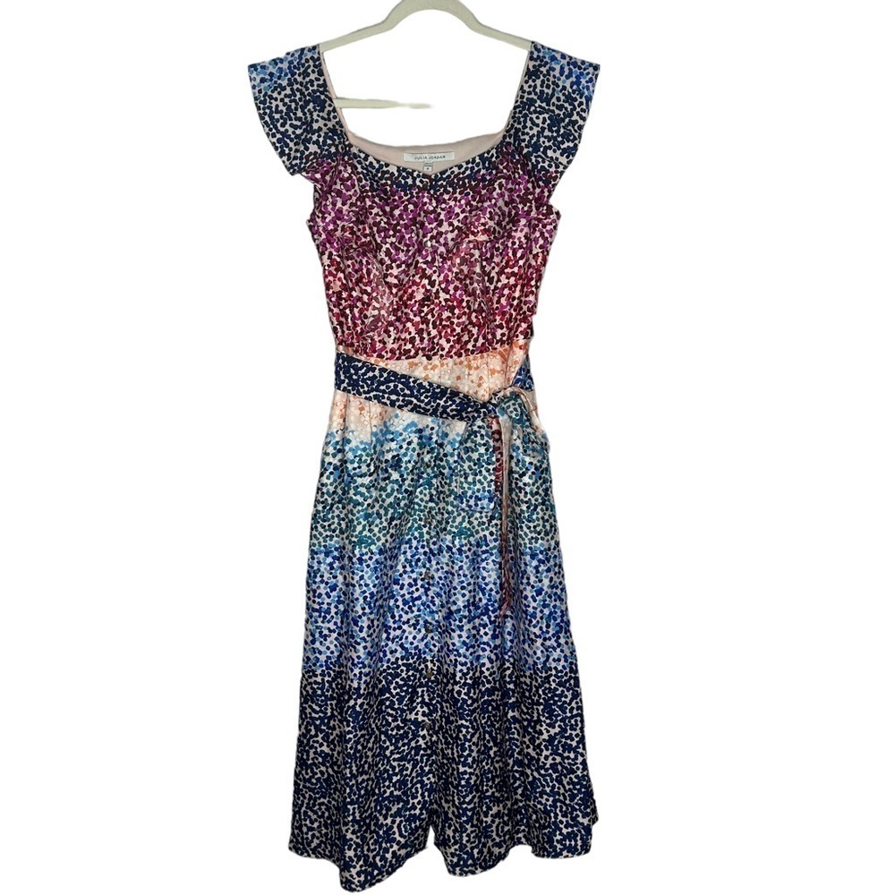 NWT Julia Jordan Short Flutter Sleeve Mixed Dot T… - image 5